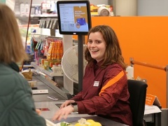 Plauderkasse in der Migros Gundelitor