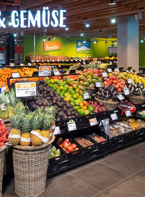 Früchte und Gemüse in der Migros Schönthal